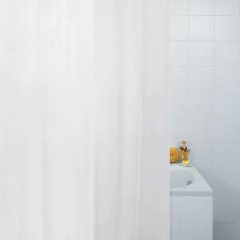 Plain Shower Curtain White
