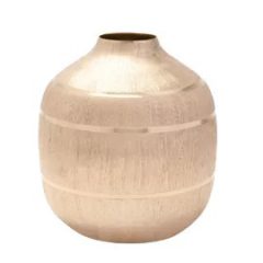 Hestia Round Gold Vase – Small