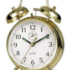 Acctim Brass Saxon Bell Alarm Clock