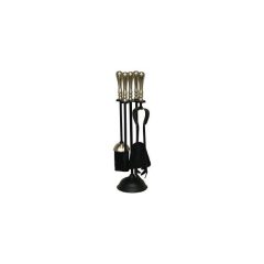 Traditional Top Black Pewter Companion Set