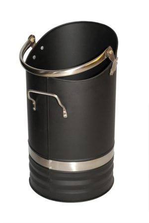 Black/Silver Band Tall Bucket