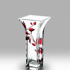 Ruby Leaf Vase