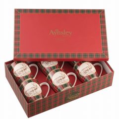 Tartan Reindeer 6 Mugs