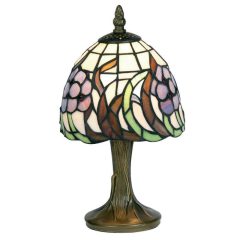 Tiffany Blue Flower Table Lamp 6″