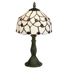Tiffany Amber Bead Table Lamp 8″