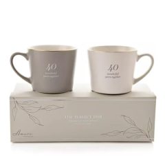40th Wedding Anniversary Mug Set