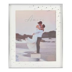 Amore Silverplate Box Frame /Crystals
