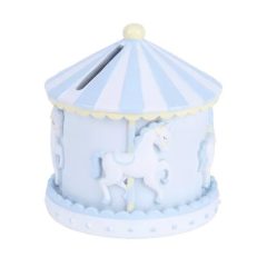 Hello Baby Carousel Money Box Blue