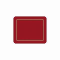 Melamine Rect Coasters Red