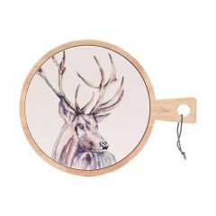 Meg Hawkins Wood & Ceramic Serving Board Stag