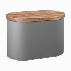 Grey Bread Bin Acacia Lid