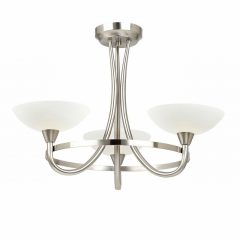 Cagney 3 Lt Satin Chrome