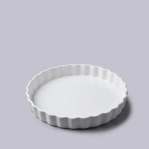 Flan Dish White 8 Inch