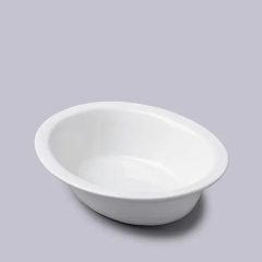 White Oval Pie Crust Dish