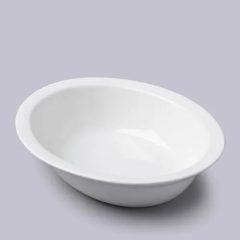 White Large Oval Pie Crust Dish