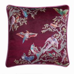 Birdity Absurdity Pink Filled Cushion