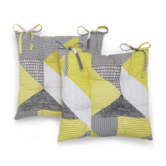 Larsson Geo Ochre Seat Pad Pk2