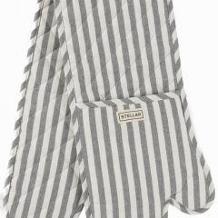 Stellar 93cm Double Oven Glove Grey Stripe