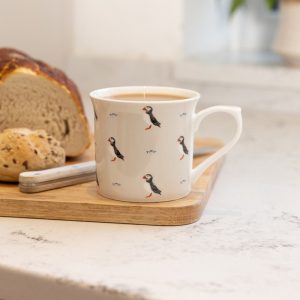 Puffin Fluted China Mug - Image 2