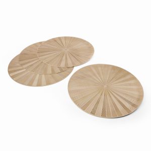 Mikasa Round Placemat Gold PVC Set 4 - Image 2