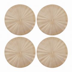 Mikasa Round Placemat Gold PVC Set 4