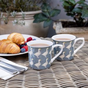 Geese Fluted China Mug - Image 2