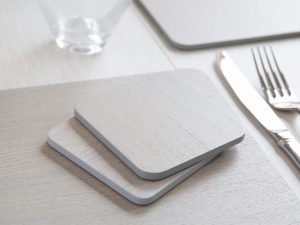 Naturals Wood Veneer Coasters Grey - Image 2