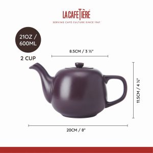 La Cafetiere Purple Ceramic Teapot - Image 3