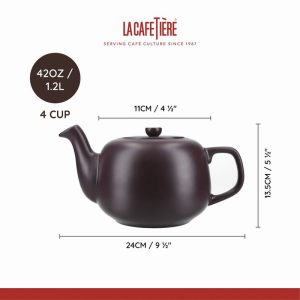 La Cafetiere Purple Ceramic Tea Pot - Image 2