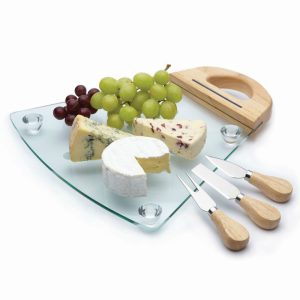 Masterclass Glass Deluxe Cheese Serving Set - Image 2
