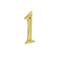 Securit 75mm Brass Door Number 1 S2501