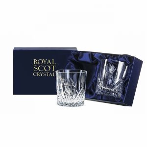 Scottish Thistle Whisky Tumbler Pair