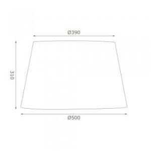Beige Cotton Drum Shade 20" - Image 2