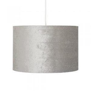 Velvet Drum Shade Soft Grey 12"