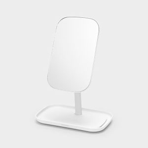 Renew Mirror with Storage Tray White
