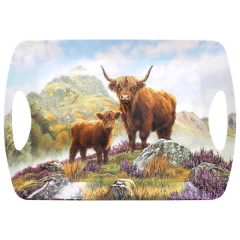 Highland Cow X/L Handled Tray
