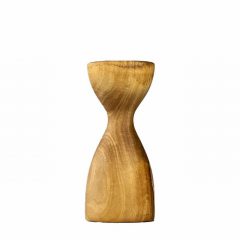 Olive Wood Med Candlestick Holder