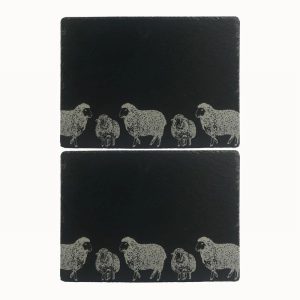 Slate Placemats Sheep Set 2