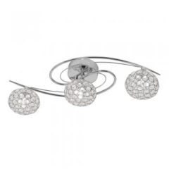 Eva 3 Light Semi Flush Chrome