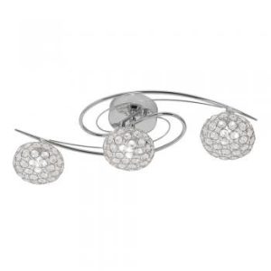 Eva 3 Light Semi Flush Chrome