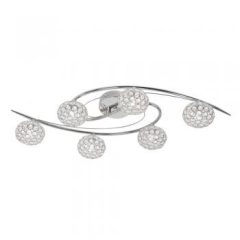 Eva 6 Light Semi Flush Chrome