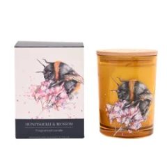 Meg Hawkins Candle Bumble Bee Honeysuckle Blossom