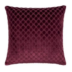 Velvet Spot Cushion Burgundy