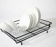 Dish Drainer with Black Frame 105 x 485 x 375mm
