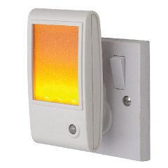 LED Sparkle Night Light White With Amber LED