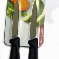 Victorinox Paring Knife Straight Edge Twin Pack 8cm Black