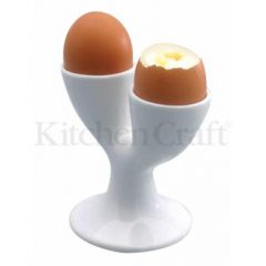 Egg Cup White Double Ceramic White