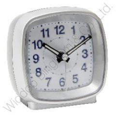 Cushion Shape Alarm Clock Silver