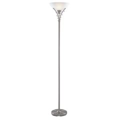 Linea Uplighter Satin Silver