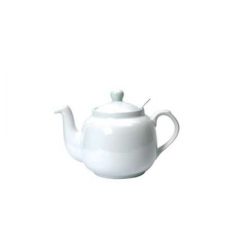 6 Cup Globe Teapot White